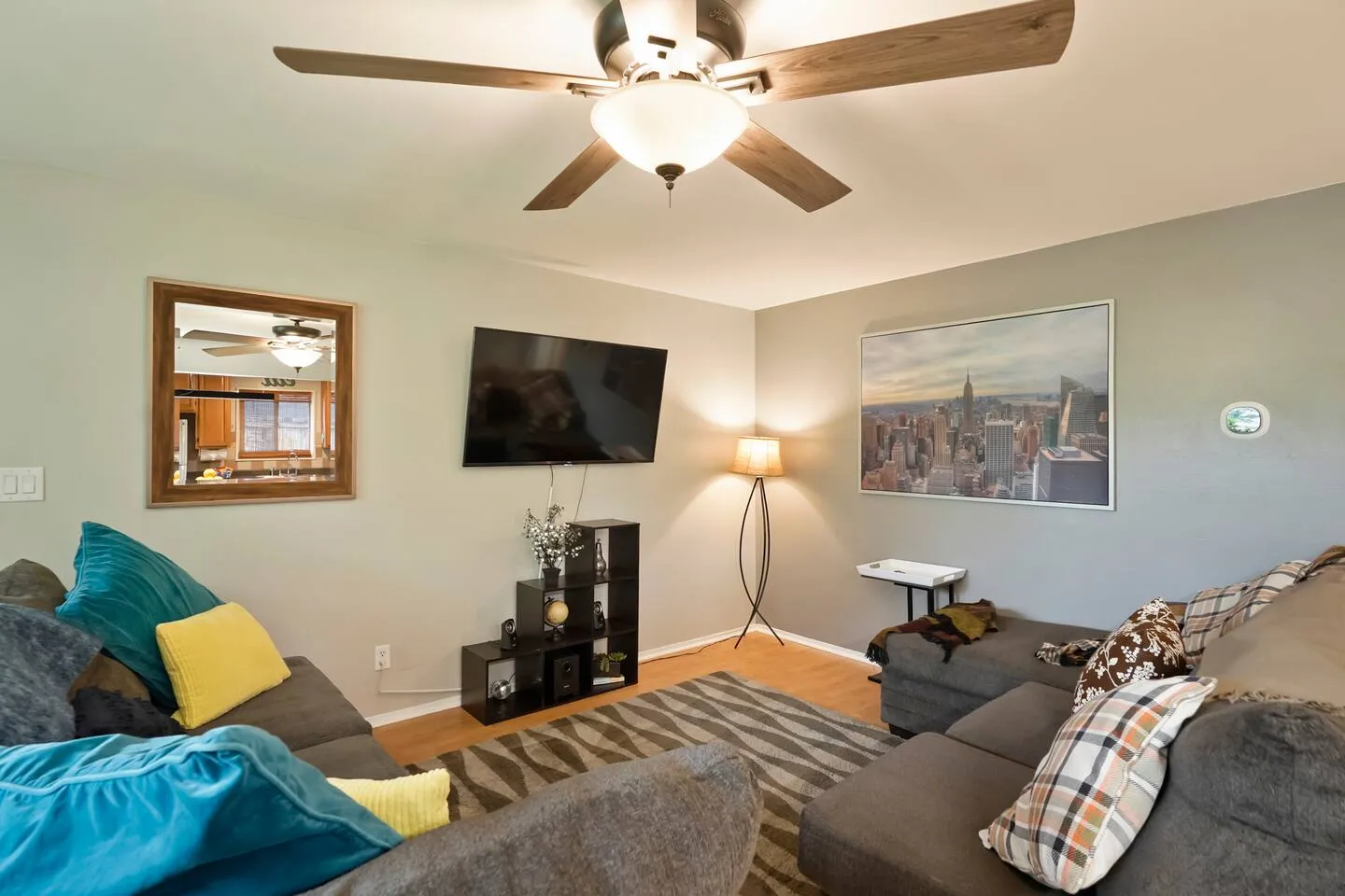 Living room at the Lakewood duplex