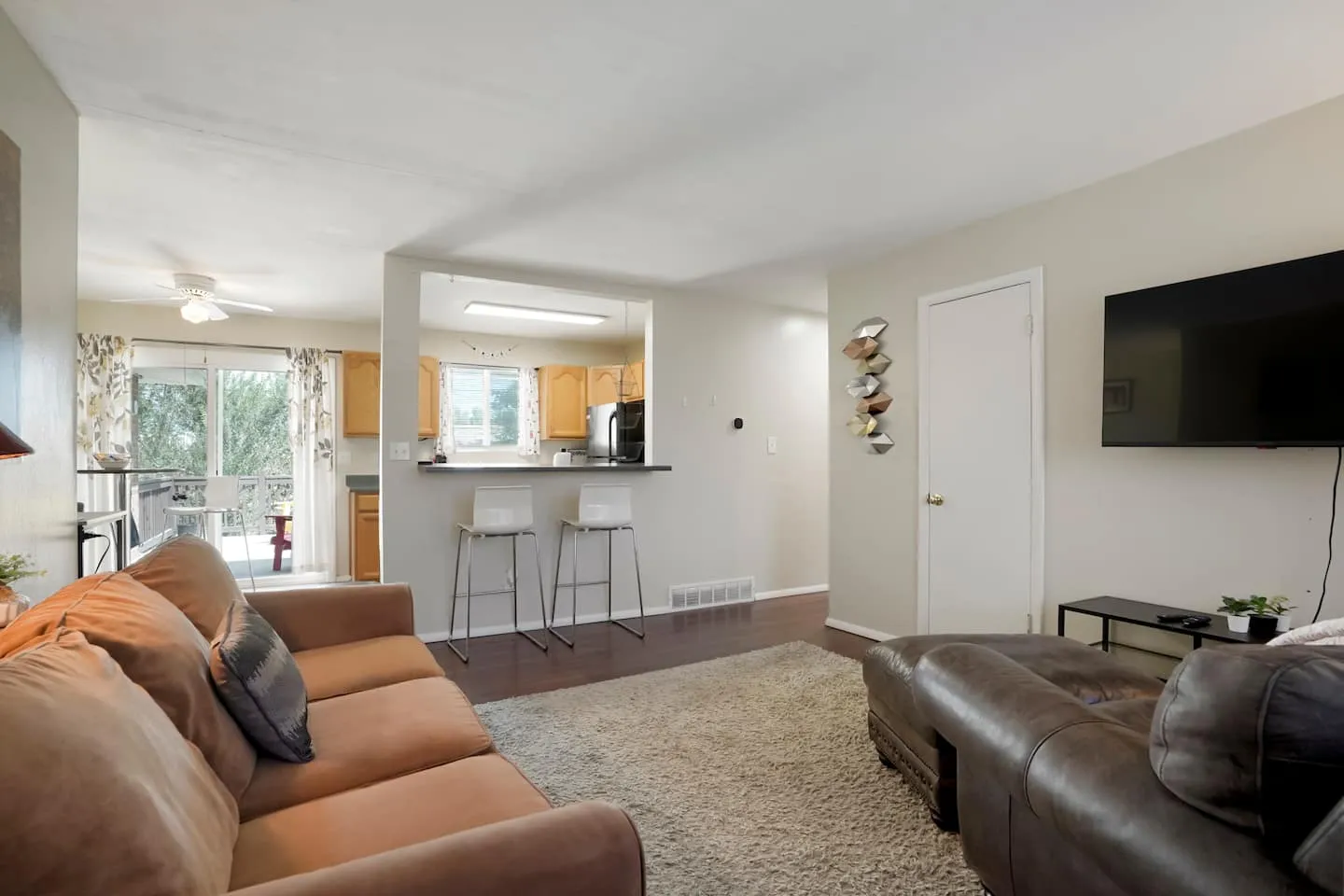 Living room at the Wheat Ridge apartment