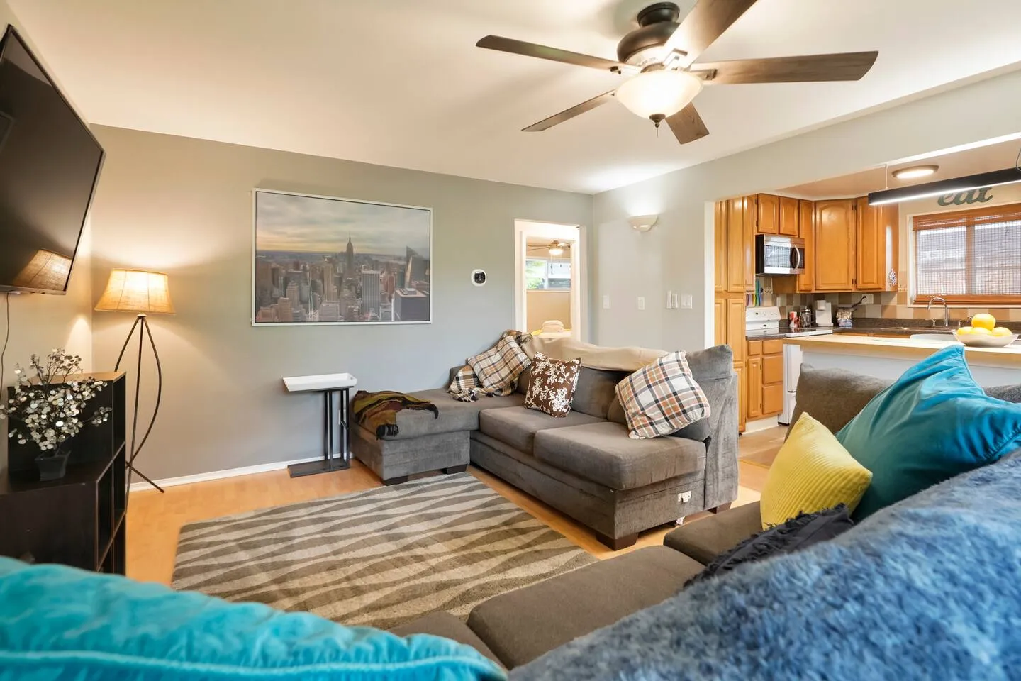 Living room at the Lakewood duplex