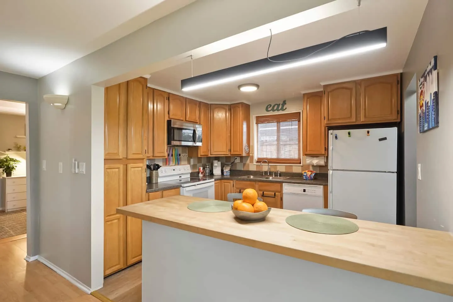 Dining area at the Lakewood duplex