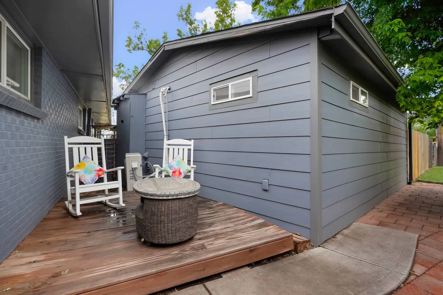 Patio at the Lakewood duplex