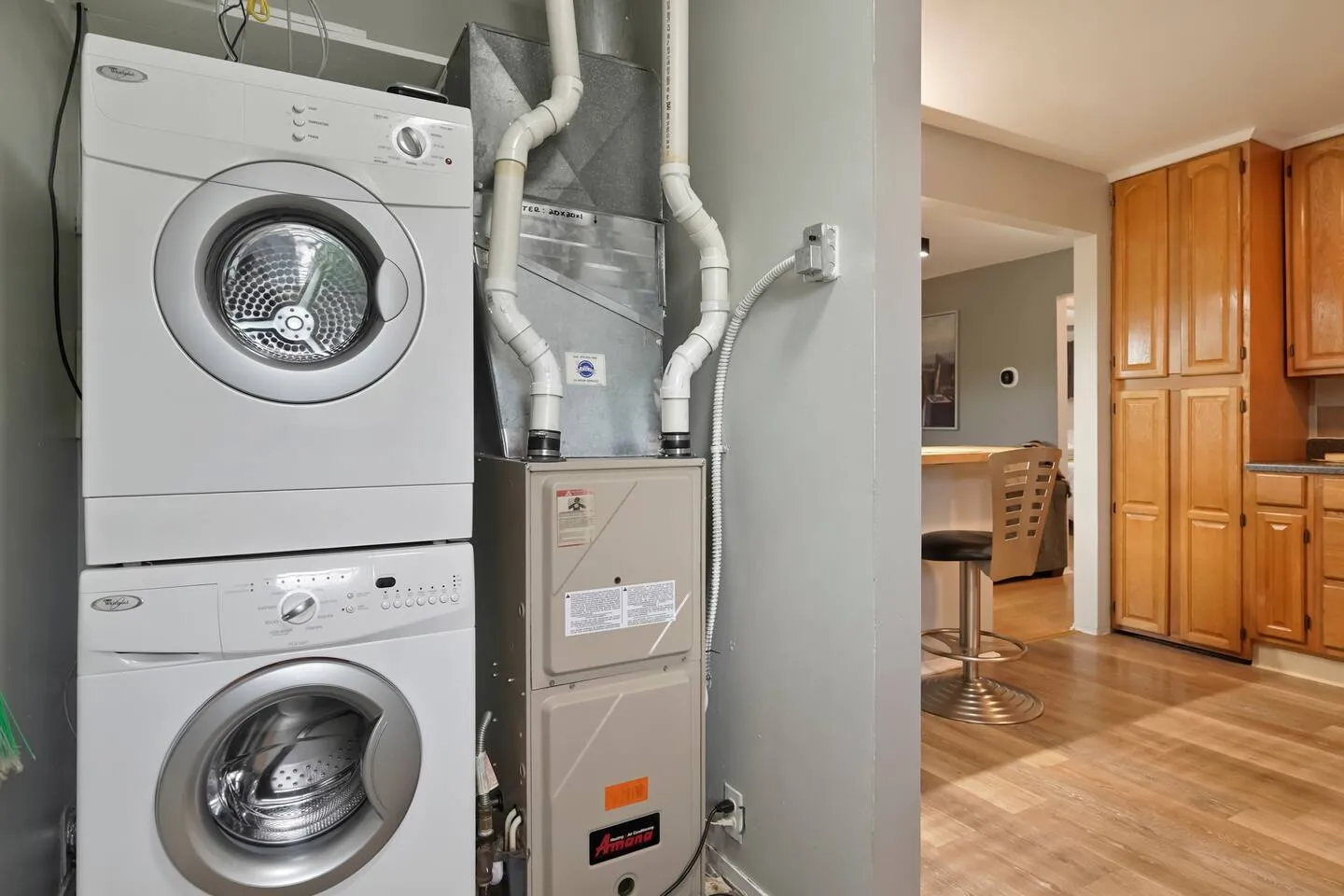 Laundry area at the Lakewood duplex