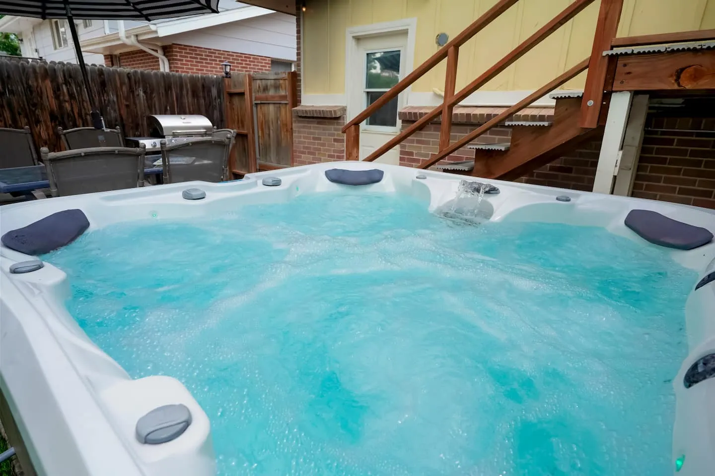 Hot tub at the Westminster house